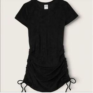Victoria’s Secret PINK Beach Terry Ruched Sides Dress – Black (XS)